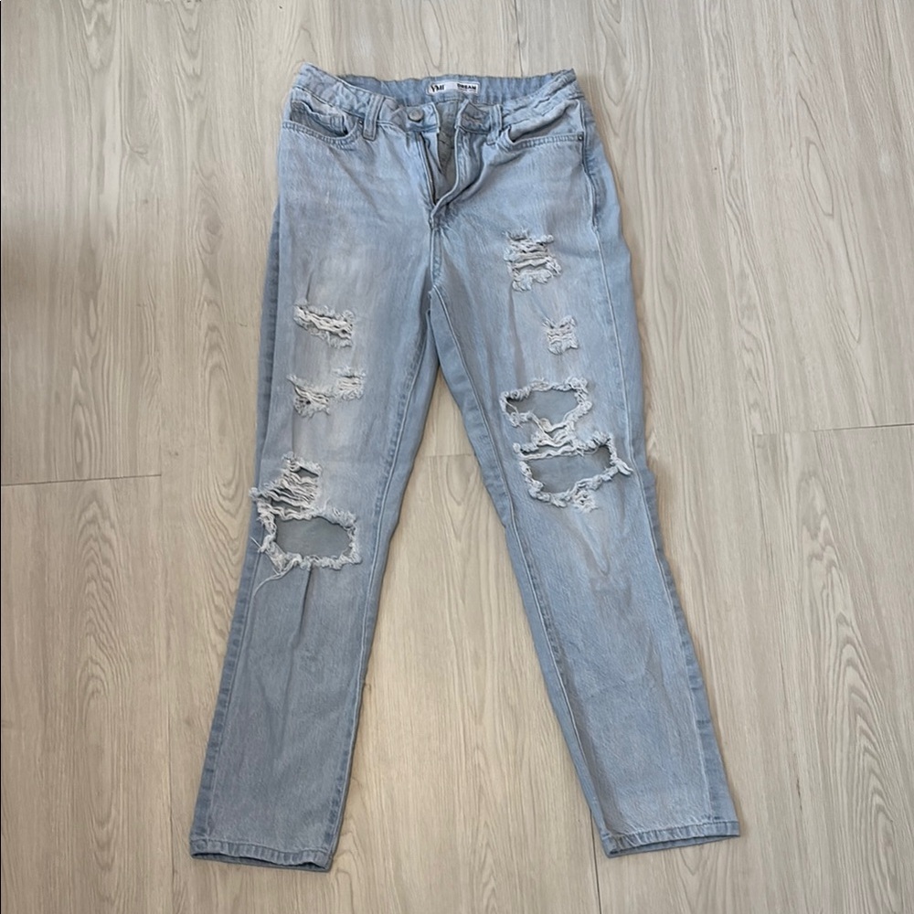 YMI Light Blue Distressed Boyfriend Jeans